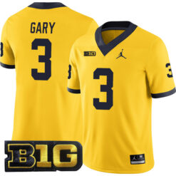 Rashan Gary Michigan Wolverines Football Maize Alternate Stitched Jersey w/ B1G Patch