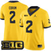 Blake Corum Michigan Wolverines Football Maize Alternate Stitched Jersey w/ B1G Patch