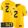 Blake Corum Michigan Wolverines Football All Maize Stitched Jersey w/ B1G Patch