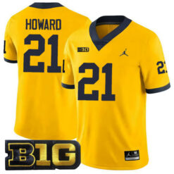 Desmond Howard Michigan Wolverines Football Maize Alternate Stitched Jersey w/ B1G Patch