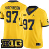 Aidan Hutchinson Michigan Wolverines Football Maize Alternate Stitched Jersey w/ B1G Patch