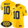 Tom Brady Michigan Wolverines Football All Maize Stitched Jersey w/ 1000 Win Patch