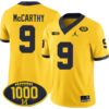 J.J. McCarthy Michigan Wolverines Football Maize Alternate Stitched Jersey w/ 1000 Win Patch