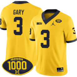 Rashan Gary Michigan Wolverines Football Maize Alternate Stitched Jersey w/ 1000 Win Patch