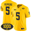 Jabrill Peppers Michigan Wolverines Football All Maize Stitched Jersey w/ 1000 Win Patch