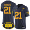 Desmond Howard Michigan Wolverines Football Navy Home Stitched Jersey w/ 1000 Win Patch