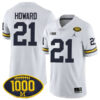 Desmond Howard Michigan Wolverines Football White Away Stitched Jersey w/ 1000 Win Patch