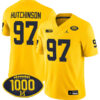 Aidan Hutchinson Michigan Wolverines Football All Maize Stitched Jersey w/ 1000 Win Patch