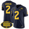 Will Johnson Michigan Wolverines Football Navy Home Stitched Jersey w/ 1000 Win Patch