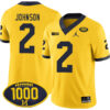 Will Johnson Michigan Wolverines Football Maize Alternate Stitched Jersey w/ 1000 Win Patch