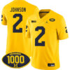Will Johnson Michigan Wolverines Football All Maize Stitched Jersey w/ 1000 Win Patch