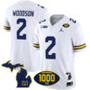 Charles Woodson Michigan Wolverines Football White Vapor F.U.S.E Limited Stitched Jersey w/ 1000 Win Patch