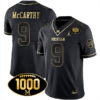 J.J. McCarthy Michigan Wolverines Football Black Gold Stitched Jersey w/ 1000 Win Patch
