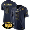 J.J. McCarthy Michigan Wolverines Football Navy Gold Stitched Jersey w/ 1000 Win Patch