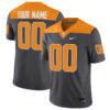 Custom Tennessee Volunteers Football Anthracite Game Stitched Jersey