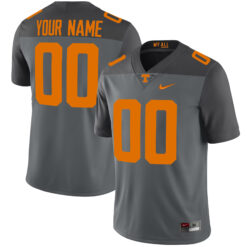 Custom Tennessee Volunteers Football Smokey Grey Alternate Game Stitched Jersey