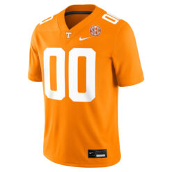 Alternative view of Custom Tennessee Volunteers Football Orange Game Stitched Jersey w/ SEC Patch