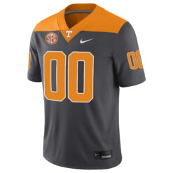 Alternative view of Custom Tennessee Volunteers Football Anthracite Game Stitched Jersey w/ SEC Patch