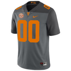 Alternative view of Custom Tennessee Volunteers Football Smokey Grey Alternate Game Stitched Jersey w/ SEC Patch
