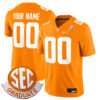 Custom Tennessee Volunteers Football Orange Game Stitched Jersey w/ SEC Graduation Patch