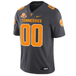 Alternative view of Custom Tennessee Volunteers Football Smokey Grey Tennessee State Stitched Jersey w/ SEC Graduation Patch