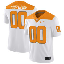 Custom Tennessee Volunteers Football Orange White Throwback Stitched Jersey