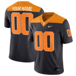 Custom Tennessee Volunteers Football Orange Black Throwback Stitched Jersey