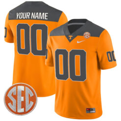 Custom Tennessee Volunteers Football Anthracite Reverse Throwback Stitched Jersey w/ SEC Patch