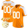 Custom Tennessee Volunteers Football Gold Limited Alternate Orange Stitched Jersey