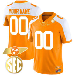 Custom Tennessee Volunteers Football Gold Limited Alternate Orange Stitched Jersey