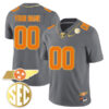 Custom Tennessee Volunteers Football Gold Limited Grey Stitched Jersey