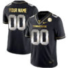 Custom Tennessee Volunteers Football Black Gold Stitched Jersey