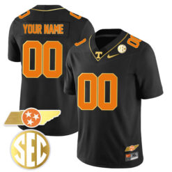 Custom Tennessee Volunteers Football Gold Limited Black Stitched Jersey