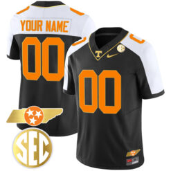 Custom Tennessee Volunteers Football Gold Limited Alternate Black Stitched Jersey