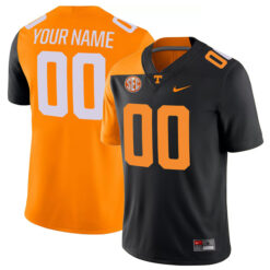 Custom Tennessee Volunteers Football Black Orange Mashup Stitched Jersey