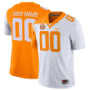 Custom Tennessee Volunteers Football White Orange Mashup Stitched Jersey