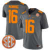 Peyton Manning Tennessee Volunteers Football Smokey Grey Alternate Game Stitched Jersey w/ SEC Patch