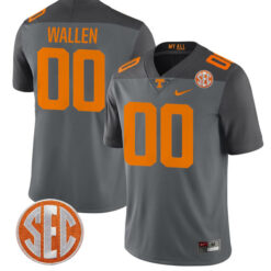 Morgan Wallen Tennessee Volunteers Football Smokey Grey Alternate Game Stitched Jersey w/ SEC Patch