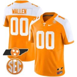 Morgan Wallen Tennessee Volunteers Football Alternate Orange Stitched Jersey w/ SEC Patch