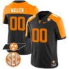 Morgan Wallen Tennessee Volunteers Football Black Stitched Jersey w/ SEC Patch