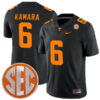 Alvin Kamara Tennessee Volunteers Football Black Alternate Game Stitched Jersey w/ SEC Patch
