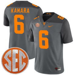 Alvin Kamara Tennessee Volunteers Football Smokey Grey Alternate Game Stitched Jersey w/ SEC Patch