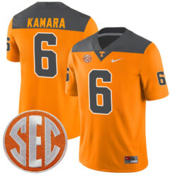 Alvin Kamara Tennessee Volunteers Football Reverse Anthracite Stitched Jersey w/ SEC Patch