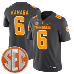 Alvin Kamara Tennessee Volunteers Football Alternate Anthracite Stitched Jersey w/ SEC Patch