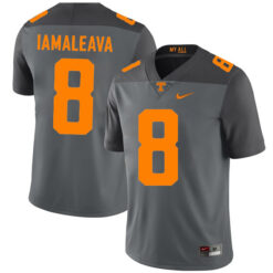 Nico Iamaleava Tennessee Volunteers Football Smokey Grey Alternate Game Stitched Jersey