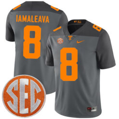 Nico Iamaleava Tennessee Volunteers Football Smokey Grey Alternate Game Stitched Jersey w/ SEC Patch