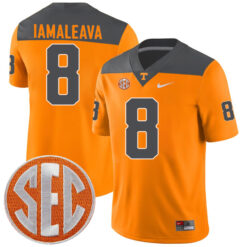 Nico Iamaleava Tennessee Volunteers Football Reverse Anthracite Stitched Jersey w/ SEC Patch