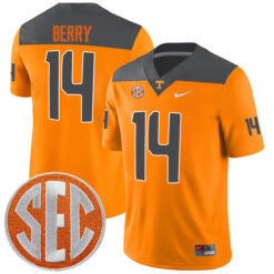 Eric Berry Tennessee Volunteers Football Reverse Anthracite Stitched Jersey w/ SEC Patch