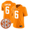 Dylan Sampson Tennessee Volunteers Football Orange Game Stitched Jersey w/ SEC Patch
