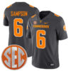 Dylan Sampson Tennessee Volunteers Football Alternate Anthracite Stitched Jersey w/ SEC Patch